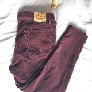 Wedgie Skinny Levi's Deep Burgundy Jeans